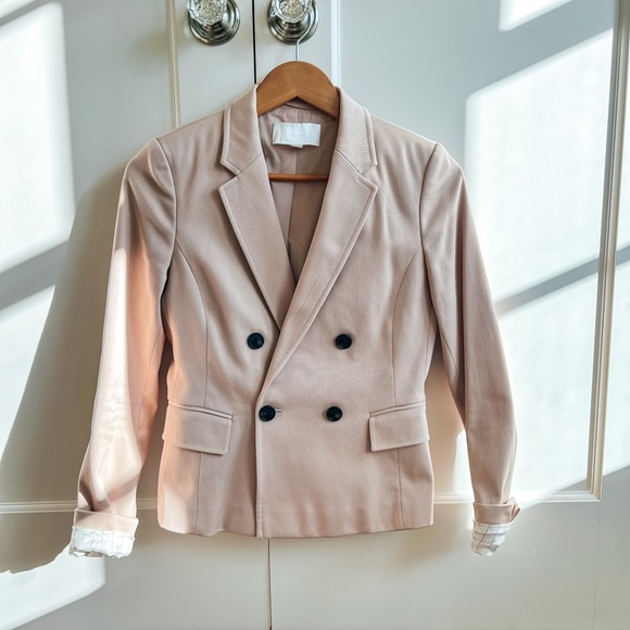 BOSS Jalarema Double Breasted Jacket, Size 4, Nude - Picture 3 of 11
